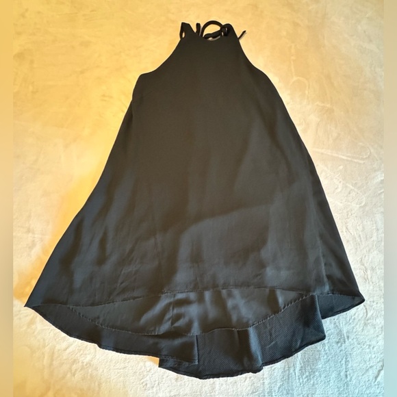 Mossimo Supply Co. Black Midi Dress sleeveless, ties around the neck - Picture 4 of 8